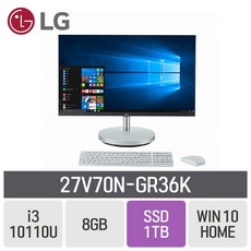 LG 일체형PC 27인치 27V70N-GR36, RAM 8GB + SSD 1TB + WIN10HOME, 27V70N-GR36K