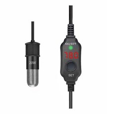 온도 수중 디지털 수족관 도 가열 어항 10W 차단 전원 36 히터 20W 조절기 자동
