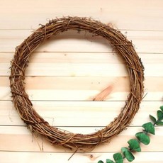 수공예 자연소재 브라운 넝쿨리스(원형25cm) 10개입