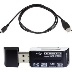 Excel shoots 캐논 파워샷 ELPH 180 디지털 카메라 + 카드 리더용 USB 케이블 작업, 1개