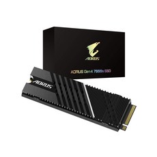 GIGABYTE AORUS 젠4 7000s SSD 2TB PCIe 4.0 NVMe M.2 나노카본 코티드 알루미늄 히트싱크 3D TLC NAND SSD- (GP-AG70S2TB), GP-AG70S2TB- 2TB Gen4 SSD_Heat