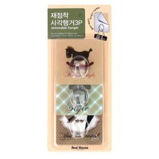 NYB434455재점착 사각행거3P사각모던(램덤발송)