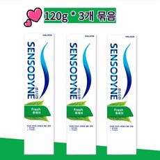 약국 정품 센소다인 후레쉬 120g 시린이 구취제거 민트향 3개입, 3개