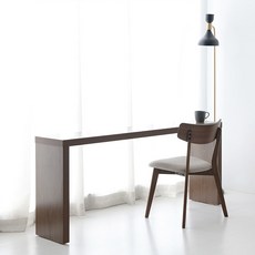 마켓비 FIKK 콘솔 테이블 다용도 책상 160x36cm, 브라운