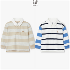 갭키즈 24년 [토들러 남아 2-5세] 스트라이프 럭비 폴로 셔츠 2종택1 5224125001000 