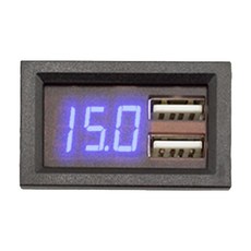 자동차 전압계 디지털 DC 8-40V 듀얼 USB 전화 충전기 어댑터 자동 교체 부품, 02 파란