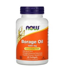 (나우푸드) NOW 보라지오일 1000mg 오메가6 GLA 60정, 1개