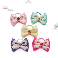 헤어 핀헤어타이애견전용고무 줄 Ribbonfashion상품액세서리 색 쌍 이십개입 + 56725혼저