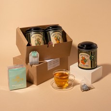 쌍계명차 티 마스터 캔 블랙 에디션 택2 (쇼핑백동봉), 모과돌배 12티백, 제주황귤 12티백, 2개