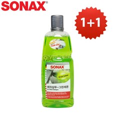 1+1 소낙스 세차샴푸 그린레몬-1L+금액별사은품 카워시 자동차샴푸 카샴푸 세정제 캉가루 맥과이어스 카와시, 1L, 2개