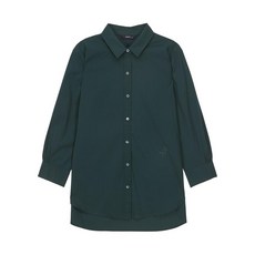 헤지스 여성 19FW 그린 자수장식 면혼방 7부소매셔츠 HSSH9C602E3