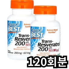 닥터스베스트 트랜스-레스베라트롤 200mg 베지 캡 글루텐 프리 비건, 1개, 120회분