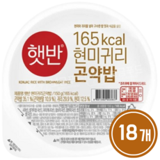 햇반 현미귀리곤약밥, 150g, 18개