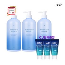 [CJ단독] NEW 단백질 본드 샴푸 1000ml 3개+샴푸 50ml 3개, 단독구성, 상세설명 참조