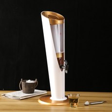 테라 소맥타워 시원한 쏘맥타워 맥주디스펜서 얼음 소맥제조기 집들이선물, 골드 LED