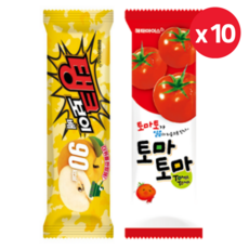 해태 아이스크림 120ml 탱크보이 배 10개+토마토마 10개