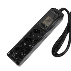 원스탑 4000w 블랙 고용량 과부하차단 파워 멀티탭 배선3구, 5m, 1개