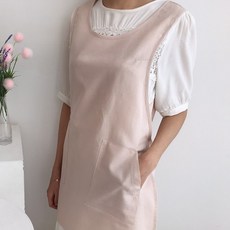 [휴일애]미뇽5color 린넨 코튼 앞치마 유치원 카페 바리스타 플로리스트 공방 어린이집 앞치마 장금이 백지영 앞치마, 미뇽[핑크], 1개
