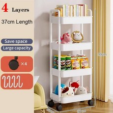 주방카트 2단 3단 서빙카트 업소용 트롤리 주, 3) White 4 layer