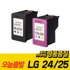 LG 호환 대용량 프린터 검정 컬러 잉크 LG24 LG25, 컬러 LG25