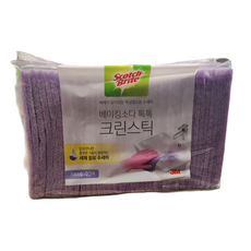 Scotch Brite Baking Soda Scouring Pad 40매 스카치브라이트 베이킹소다 청소용 수세미 40매, 1개