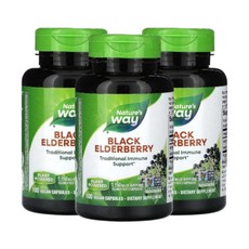 Nature's Way 네이처스웨이 블랙 엘더베리 1150mg 캡슐, 3개, 100정