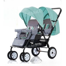 쌍둥이 트라이크 접이식 유모차 연년생 기내용 다둥이 2인용 2인승 남매,