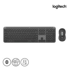 로지텍 코리아 시그니처 슬림 콤보 MK950 무선 블루투스 키보드 마우스 세트, 일반형, 그래파이트, MK950 콤보
