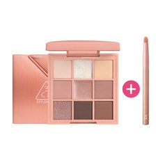 3CE 멀티 아이 컬러 팔레트 더 텍스타일 (증)글로우 아이 포인트 브러쉬, 버터 무스(웜 베스트), 1개