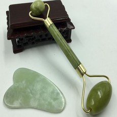 프리미엄 옥 롤러 마사지기 미용 뷰티소품 마사지 미용도구 피부마사지, 1개