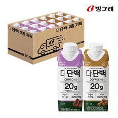 빙그레 더단백 드링크 2종 기획 (초코 250ml 9개 커피 250ml 9개) 총 18개입