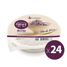 햇반 흑미밥, 210g, 24개