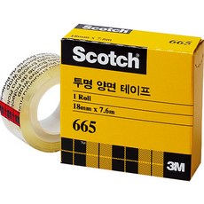 스카치 투명 양면테이프리필(665R/18mmX7.6M/3M)W/N:TDWDEAL19+ T7, 본상품선택