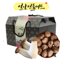 프리미엄 명절 설날 표고 버섯 선물세트 고급포장 [표고+새송이+느타리+팽이SET], 1박스, 표고+새송이 1.5kg