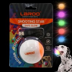 라루 LED 도그볼 도그토이 실리콘 광채 도그볼 USB 충전식 글로우 인 더 다크 치아 클리너 (화이트), White-1