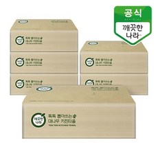 깨끗한나라 톡톡 뽑아쓰는 무표백 키친타올, 100매, 6개