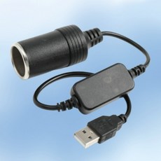 차량용 USB 시거잭 변환기 승압케이블 5v to 12v 젠더, 1개