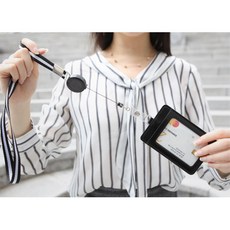 신입사원 신입생 유치원생 탈부착 카드목걸이 USB줄, 그레이, 단일색상