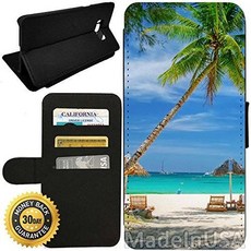 Flip Wallet Case for Galaxy S8 (Tropical Beach Resort Palm Tre/596088