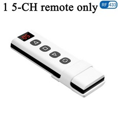 Tedeligo RF 차고 커튼 블라인드 모터 리모컨 스위치 게이트 오프너 리시버 양방향 제어 지지대 AC 110V 220V 433MHz, 04 1 5 CH Remote only, 1개