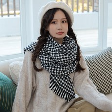 진솔 겨울목도리털실 가을 계절 보카시 니트 여성 빅 숄 넥워머 학생 삼각 수건