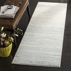Adirondack 컬렉션 ADR113T 현대 ombre 주자 26 x 6  슬레이트 서리 (2 6" x 6 Runner Slate／Cream), 본상품, 본상품