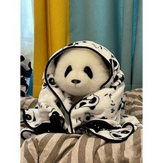 팬더 인형 푸바오 아이바오 러바오 판다 인형 장난감 생일 발렌타인 데이 선물, 2.5개월 된 꽃