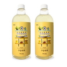 자연그램 젖병 세정제 1종 주방세제 리필, 1000ml × 2개, 1개