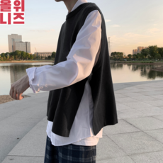 남자빅사이즈여름니트조끼