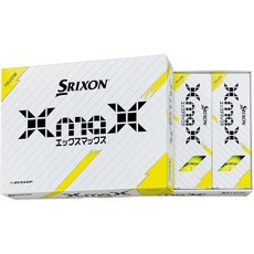 DUNLOP (던롭) 골프공 스릭슨 X MAX 2024년 모델 패션 옐로우 1더즌, 1개, 12개입 - 맥스고골프공