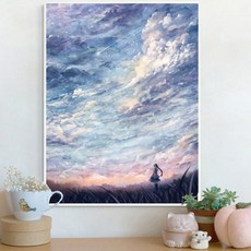 하늘 풍경 5D 보석십자수, 40 * 50CM + 40 * 50CM