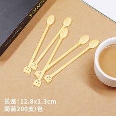 숟가락 롱 스푼 에이드 유리 머들러 티스푼 고래 티 일회용 스틱, 1개