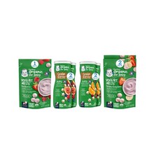 거버 올게닉 요거트 멜츠스넥 7 팩 Gerber Snacks for Baby Variety Pack Organic Yogurt Melts & Organic Puffs, 28g