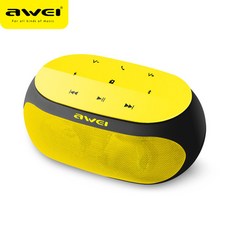 게이밍사운드바 몰입도 2채널 스피커 Awei-Y200 블루투스 휴대용 무선 사운드 박스 터치 컨트롤 음악 플레이어 야외 서브 우퍼 바 TF 라디오 지원147750, 03 Yellow, 03 YELLOW